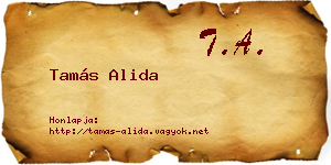 Tamás Alida névjegykártya